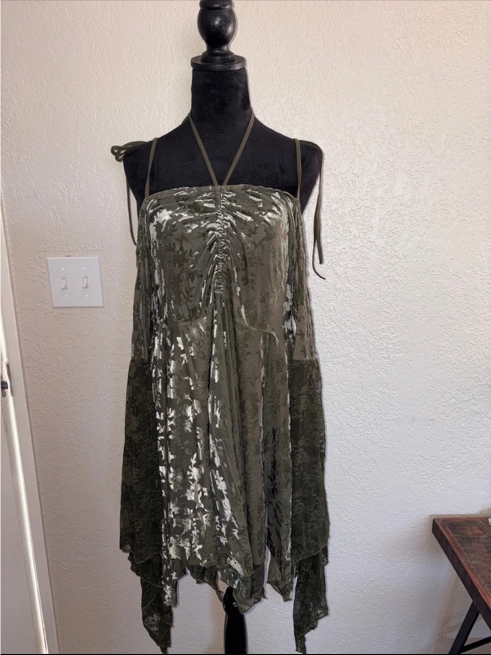 #DK394 - NWT -Dolls Kill Current Mood Olive Green Fairy Dress - 1X
